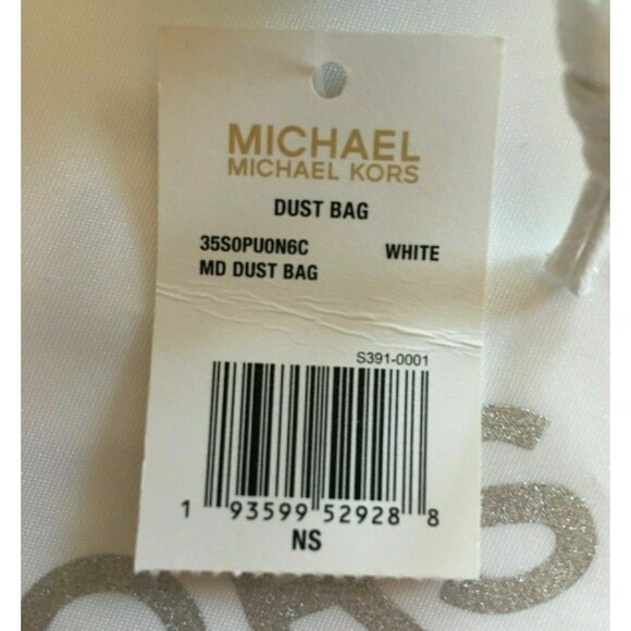 New Michael Kors Medium Drawstring Dust Bag size 14"x 16" White - Picture 3 of 4